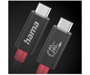 Nowość od marki HAMA dla wymagających - kabel USB-C 4.0 240 W Gen 3. Potrafi przesyłać dane z prędkością do 40 Gbit/s Nowość od marki HAMA dla wymagających - kabel USB-C 4.0 240 W Gen 3. Potrafi przesyłać dane z prędkością do 40 Gbit/s